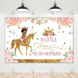 Allenjoy Gold Unicorn Birthday Baby Shower Party Backdrop