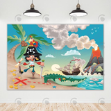 Allenjoy Pirate Theme Party Decoration Backdrop