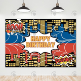 Allenjoy Spiderman Happy Birthday Party Decoration Backdrop