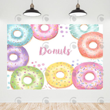 Allenjoy Donuts Birthday Decoration Backdrop