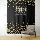 Allenjoy Glitter Gold 50Th Adult Birthday Party Decoration Fabric Backdrop