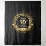 Allenjoy 50Th Adult Birthday Party Decoration Fabric Backdrop