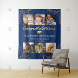 Allenjoy Congratulation Graduate Party Decoration Fabric Backdrop