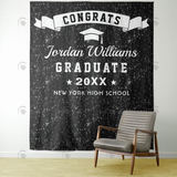 Allenjoy Congrats Graduate Party Decoration Fabric Backdrop