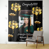 Allenjoy Graduate Birthday Party Decoration Fabric Backdrop