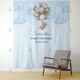 Allenjoy Blue Sky Baby Shower Party Decoration Fabric Backdrop