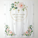 Allenjoy Baptism Decoration Fabric Backdrop