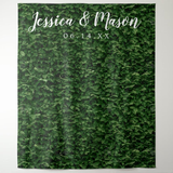 Allenjoy Green Grass Wedding Decoration Fabric Backdrop