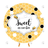 Allenjoy Sweet As Can Bee Round Backdrop Cover For Baby Shower Birthday Party