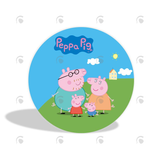 Allenjoy Peppa Pig Theme Birthday Party Decoration Round Circle Backdrop Cover Plinth Cylinder Pedestal Cover