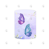 Allenjoy Purple Butterfly Theme Birthday Baby Shower Party Decoration Round Circle Backdrop Cover Plinth Cylinder Pedestal Cover