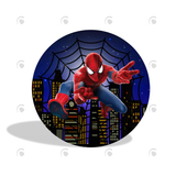 Allenjoy Spider Man Theme Birthday Party Decoration Round Circle Backdrop Cover Plinth Cylinder Pedestal Cover