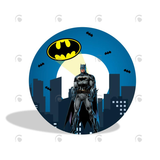 Allenjoy Batman Theme Birthday Party Decoration Round Circle Backdrop Cover Plinth Cylinder Pedestal Cloth Cover