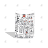 Allenjoy Comic Mickey Theme Birthday Party Decoration Round Circle Backdrop Cover Plinth Cylinder Pedestal Cover