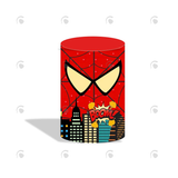 Allenjoy Spiderman Birthday Party Decoration Round Circle Backdrop Cover Plinth Cylinder Pedestal Cover