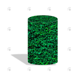 Allenjoy Green Leaves Birthday Party Decoration Round Circle Backdrop Cover Plinth Cylinder Pedestal Cover