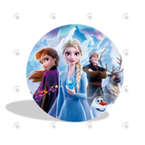 Allenjoy Frozen Lisa Anna Princess Birthday Party Decoration Round Circle Backdrop Cover Plinth Cylinder Pedestal Cover