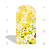 Allenjoy Honey Sweet Yellow Bee Theme Birthday Party Arch Backdrop Wall Cloth Cover