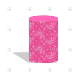 Allenjoy Barbie Girl Birthday Party Decoration Round Circle Backdrop Cover Plinth Cylinder Pedestal Cloth Cover