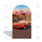 Allenjoy Cars Mcqueen Theme Happy Birthday Party Arch Backdrop Wall Cloth  Cover