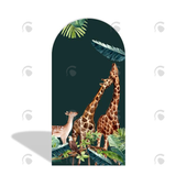 Allenjoy Safari Jungle Wild Theme Happy Birthday Party Arch Backdrop Wall Cloth  Cover