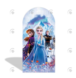 Allenjoy Frozen Theme Happy Birthday Party Arch Backdrop Wall Cloth Cover