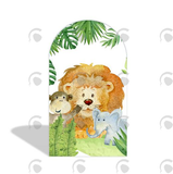 Allenjoy Safari Wild Jungle Birthday Baby Shower Party Arch Backdrop Wall Cloth Cover