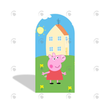 Allenjoy Peppa Pig Theme Happy Birthday Party Arch Backdrop Cover