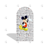 Allenjoy Comic Mickey Cartoon Happy Birthday Party Arch Backdrop Wall Cloth Cover