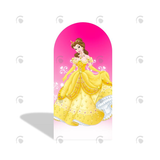 Allenjoy Disney Princess Happy Birthday Party Arch Backdrop Wall Cloth Cover