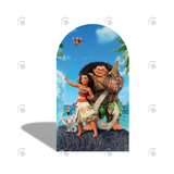 Allenjoy Moana Theme Happy Birthday Party Arch Backdrop Wall Cloth Cover