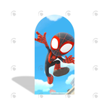 Allenjoy Spidey And His Friend Cartoon Happy Birthday Party Arch Backdrop Wall Cloth Cover