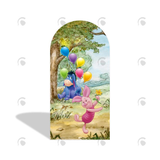 Allenjoy Winnie The Poor Theme Birthday Party Arch Backdrop Wall Cloth Cover