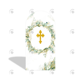 Allenjoy God Bless Christening Baby Shower Baptism Party Arch Backdrop Wall Cloth Cove