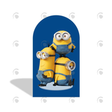 Allenjoy Minions Theme Happy Birthday Party Arch Backdrop Wall Cloth Cover