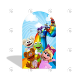 Allenjoy Muppet Babies Theme Birthday Party Arch Backdrop Wall Cloth Cover