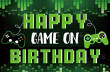 Allenjoy Happy Birthday Game Theme Backdrop