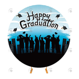 Allenjoy Happy Graduation Decoration Round Cover