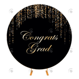 Allenjoy Congrats Grad Decoration Round Cover