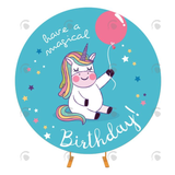 Allenjoy Unicorn Round Cover For Birthday Party