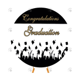 Allenjoy Congrats Grad Decoration Round Backdrop Cover