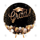 Allenjoy Congrats Grad Decoration Circle Backdrop Cover