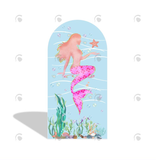 Allenjoy Mermaid Happy Birthday Baby Shower Party Arch Backdrop Wall Cloth Cover