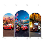 Allenjoy Cars Mcqueen Theme Happy Birthday Party Arch Backdrop Wall Cloth  Cover