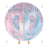 Allenjoy Gender Reveal Circle Backdrop Cover