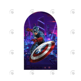 Allenjoy Avenger Super Hero Theme Happy Birthday Party Arch Backdrop Wall Cloth Cover