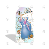 Allenjoy Cinderella Princess Birthday Party Arch Backdrop Wall Cloth Cover