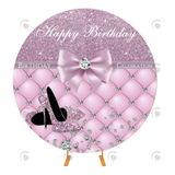 Allenjoy Pink Birthday Round Cover