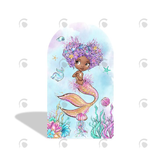 Allenjoy Mermaid Theme Birthday Baby Shower Party Arch Backdrop Wall Cloth Cover