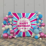 Allenjoy We Wish You A Happy Birthday Party Decoration Fabric Backdrop